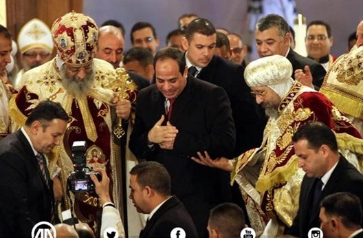 Ас-Сиси – первый президент Египта, присутствующий на рождественской службе